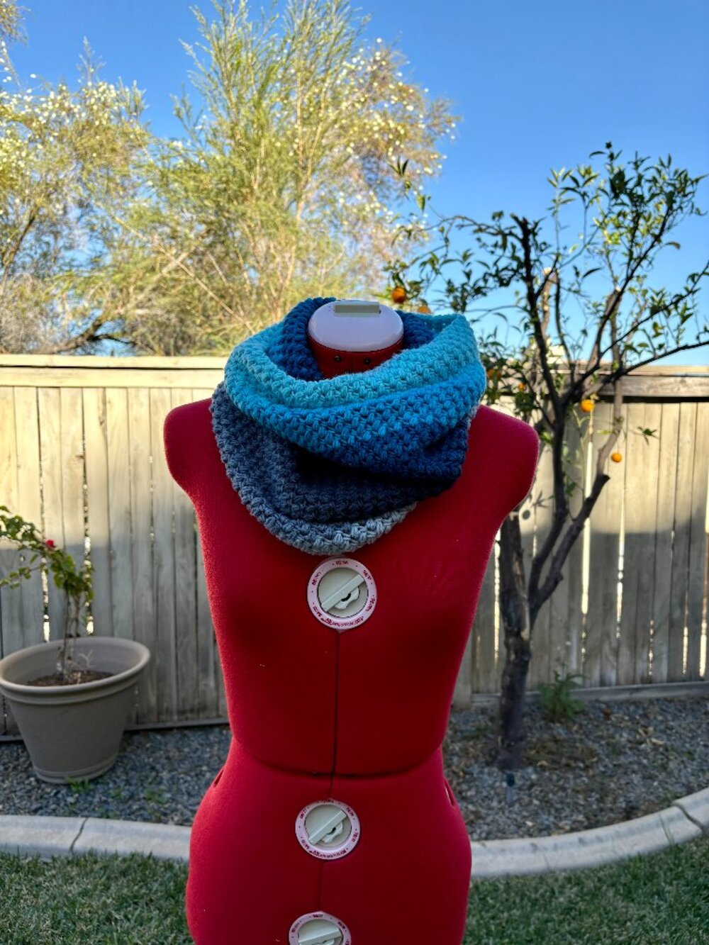 Blue Multicolor Infinity Scarf